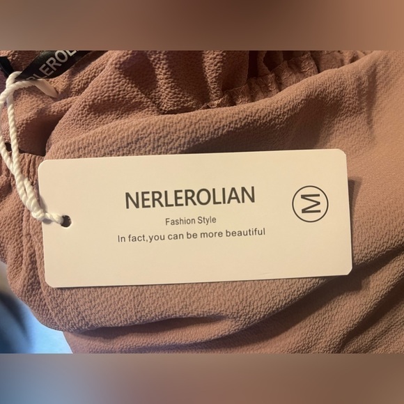 NWT NERLEROLIAN Adjustable Strappy Split Summer Beach Casual Midi Dress Sz M - Picture 9 of 9